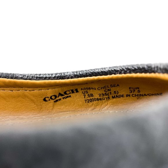 COACH Chelsea Black Smoke Signature Ballet Flats - Picture 14 of 16